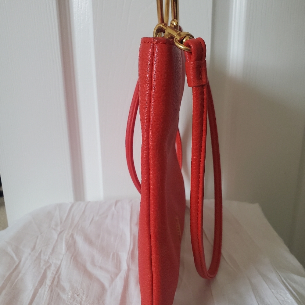 Thacker Orange Red Leather Bag - image 4